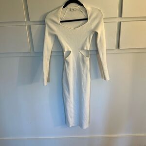 Abercrombie & Fitch cream midi sweater dress